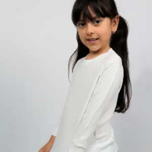 Polo manga larga de algodón para niña