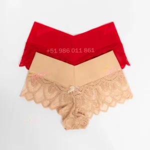 Semi cachetero corte V con encaje